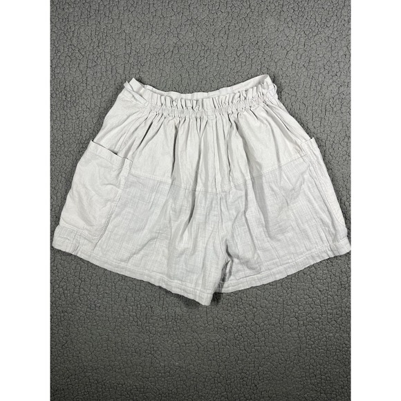 Free People Shorts Womens Small Gray Paperbag Waist Tie Belt Cuffed Pockets - Picture 3 of 13